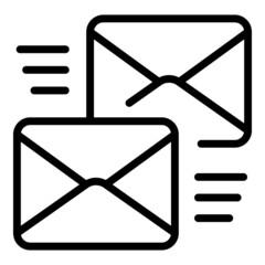 Poster - Listen live mail icon outline vector. Contact hotline