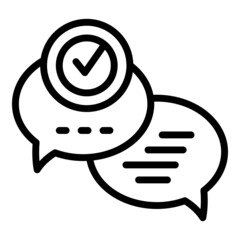 Poster - Chat online icon outline vector. Live support