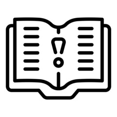 Poster - Open book support icon outline vector. Chat customer