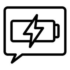 Canvas Print - Battery chat energy icon outline vector. Electric level