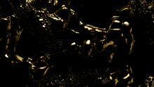 Luxurious, Gold Opulent Texture. A Golden Surface For Organic, Metallic Backgrounds.