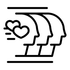 Poster - Social management group icon outline vector. Company trust