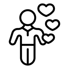 Canvas Print - Kid social care icon outline vector. Trust service