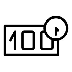 Poster - Duration icon outline vector. Clock time