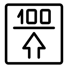 Poster - Duration time icon outline vector. Clock pictogram