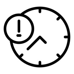 Poster - Duration clock icon outline vector. Digital timer