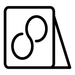 Poster - Infinite duration icon outline vector. Time clock