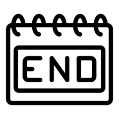 Poster - Calendar duration end icon outline vector. Time digital