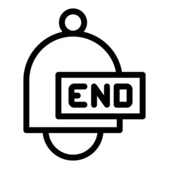 Poster - End alarm duration icon outline vector. Calendar clock