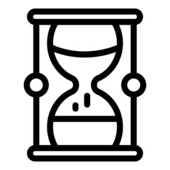 Poster - Old hourglass icon outline vector. Digital timer