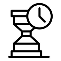 Poster - Timer hourglass icon outline vector. Duration time