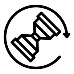 Poster - New hourglass icon outline vector. Web sand
