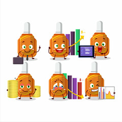 Poster - Orange correction pen character designs as a trader investment mascot