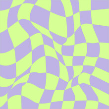 Retro Background Of Wavy Abstract Cage. Fashionable Repeating Pattern Of The 90s.
