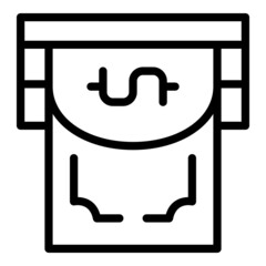 Poster - Atm cash icon outline vector. Money send