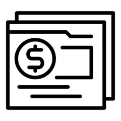 Poster - Web money platform icon outline vector. Bank app