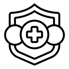 Sticker - Nurse medical care icon outline vector. Help service