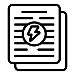 Poster - Flash business idea icon outline vector. Strategy solution