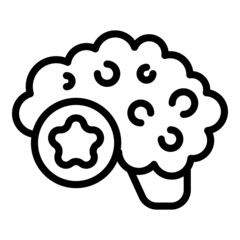 Poster - Business brainstorming icon outline vector. Idea strategy