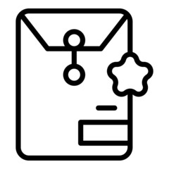 Poster - Business bag icon outline vector. Light idea