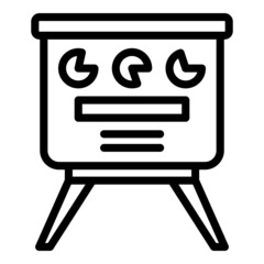 Poster - Business banner presentation icon outline vector. Solution creative