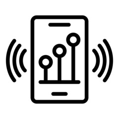 Poster - Business smartphone icon outline vector. Solution creative