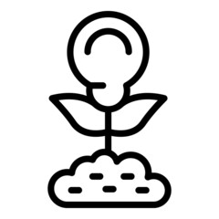 Poster - Business idea plant icon outline vector. People team