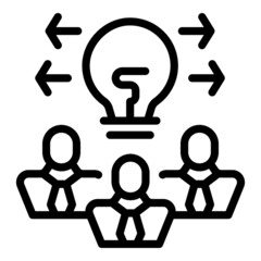 Poster - business teamwork icon outline vector. team office