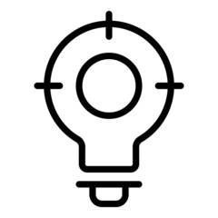 Poster - Business idea target icon outline vector. People light