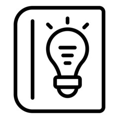 Poster - Idea notebook icon outline vector. Information team