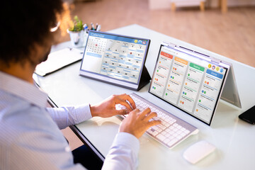 Poster - Calendar And Schedule List Chart
