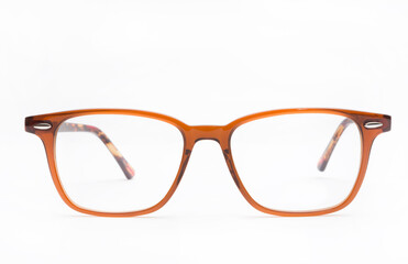 glasses on white background