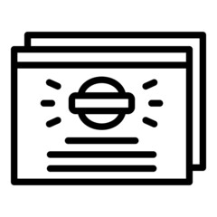Poster - Fill form icon outline vector. Online claim