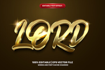 golden luxury lord 3d editable text effect