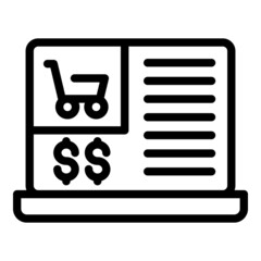 Poster - Data report icon outline vector. Fill form