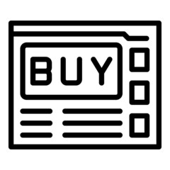 Poster - Buy website icon outline vector. Fill form
