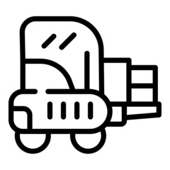 Poster - Cargo service icon outline vector. Truck export