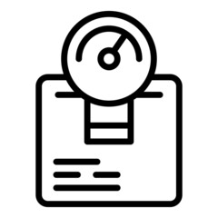 Poster - Cargo shipment icon outline vector. Parcel box