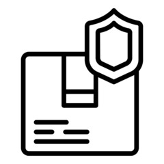 Poster - Parcel protection icon outline vector. Service order