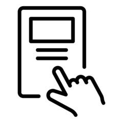 Poster - Click online tutorial icon outline vector. Video computer
