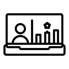 Poster - Best tutorial icon outline vector. Video webinar