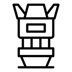 Poster - Camera lens icon outline vector. Photo studio