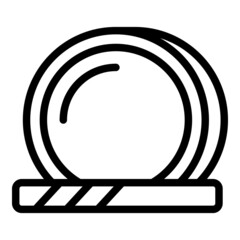 Poster - Retro camera lens icon outline vector. Shoot video