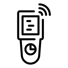 Poster - Camera remote control icon outline vector. Photo studio
