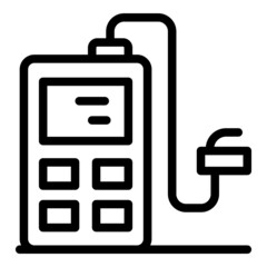 Poster - Camera remote control icon outline vector. Photo equipment