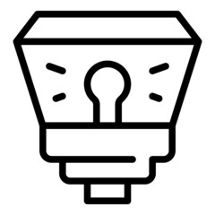 Poster - Camera light icon outline vector. Photo studio