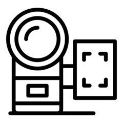 Poster - Retro camera icon outline vector. Studio photo