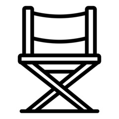 Poster - Director chair icon outline vector. Studio photo