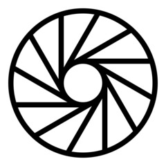 Poster - Camera shutter icon outline vector. Photo studio