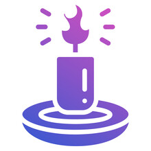 Candle Light Flat Gradient Icon